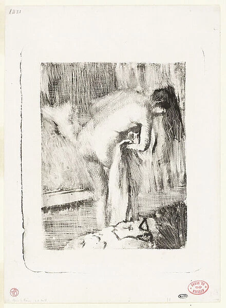 After the Bath II, 1891-92 (lithograph in black on white wove paper)