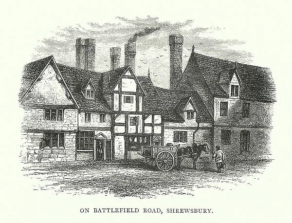 On Batterfield Road, Shrewsbury (engraving)