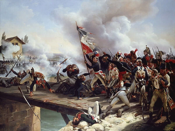 The Battle of Pont d Arcole, 1826 (oil on canvas)