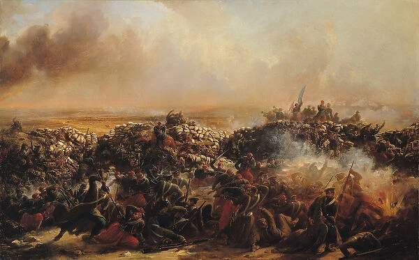 The Battle of Sebastopol, central section of triptych, after 1855 (oil on canvas)