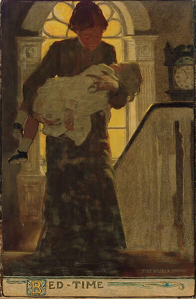 Bed-Time, c. 1902 (charcoal, watercolour and oil on board)