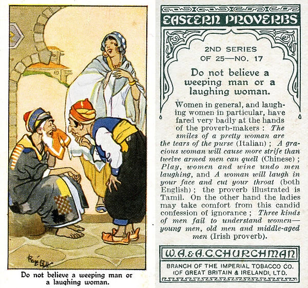 Do not believe a weeping man or a laughing woman, 1932 (colour litho)