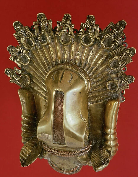 Benin bronze mask