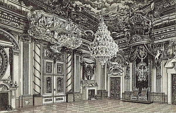 Berlin: Hall of the Knights in the Imperial Palace (litho)