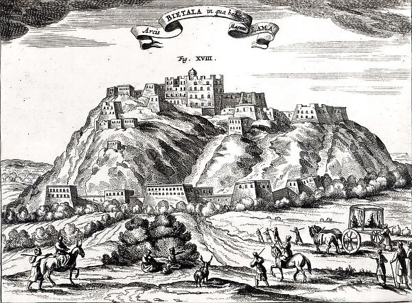 Bietala, fortress of Lama the Great, Kingdom of Lhassa, illustration from La