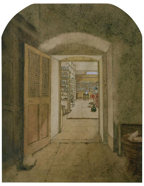 The Big Laboratory viewed from the Dark Room, 1860 (w  /  c on paper)