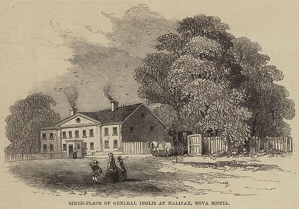 Birth-Place of General Inglis at Halifax, Nova Scotia (engraving)