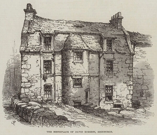 The Birthplace of David Roberts, Edinburgh (engraving)