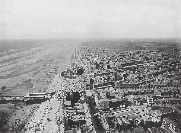 Blackpool from Tower (b / w photo)
