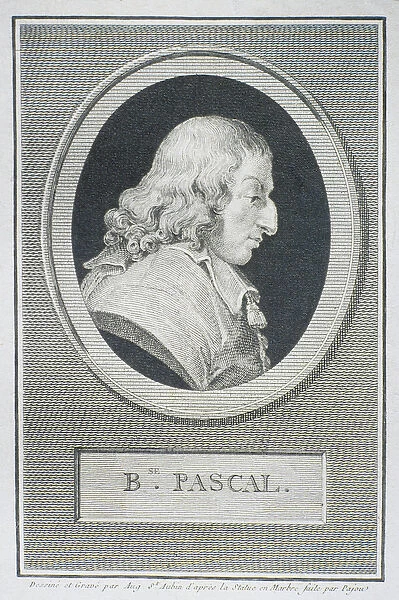 Blaise Pascal (1623-62) (engraving)