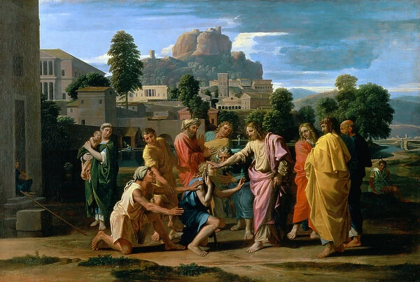 The Blind of Jericho, or Christ Healing the Blind, 1650 (oil on canvas)
