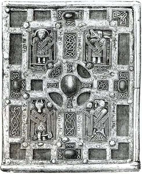 Book-Shrine or Cumdach of Molaise, c. 1001-1025 (engraving) (b&w photo)