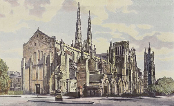 Bordeaux, Cathedrale St-Andre, ensembles E et Tour Pey-Berland (colour photo)