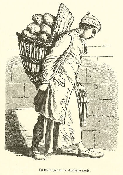 Un Boulanger au dix-huitieme siecle (engraving)