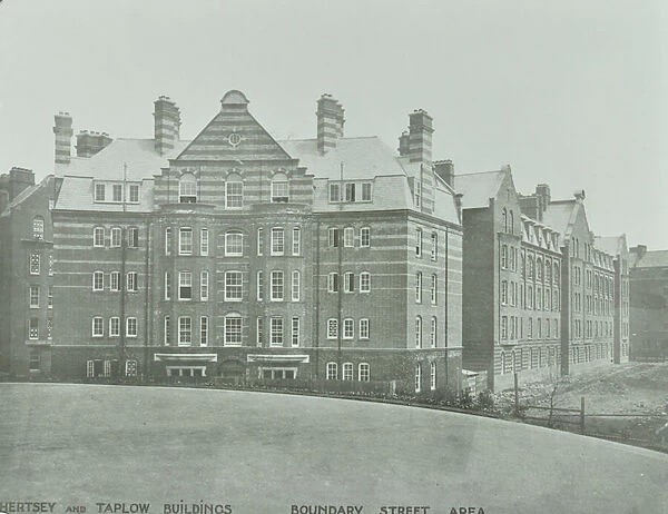 Boundary Street: Hertsey and Taplow Buildings, 1901 (b  /  w photo)