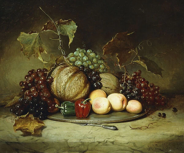 Bountiful Still Life, 1855 (oil on canvas)