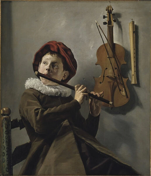 Boy Playing the Flute, c. 1630 (oil on canvas)