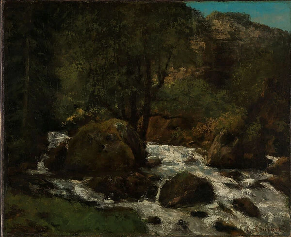 A Brook in the Forest, Jura, c. 1865 (oil on canvas)