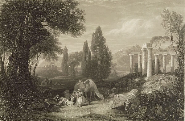 Bryons Dream, engraved by James T. Willmore (1800-63) 1833 (b  /  w litho)