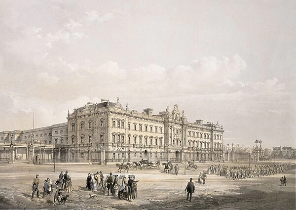 Buckingham Palace, engraved by Thomas Picken (fl. 1838-d. 1870), pub. 1852 by Lloyd Bros