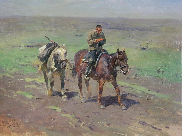 To the Budennyy Detachment, 1923 (oil on canvas)