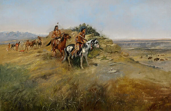 Buffalo Hunt, 1891 (oil on canvas)