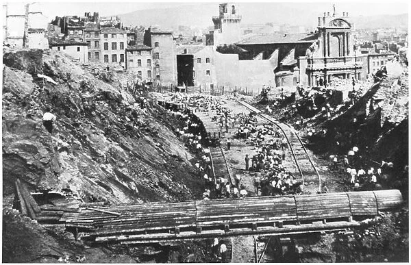 Building of Rue Imperiale at Marseilles, 1863 (b  /  w photo)