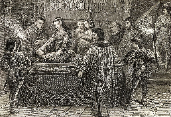 The burial of Philip the Handsome (1478-1506) (engraving)
