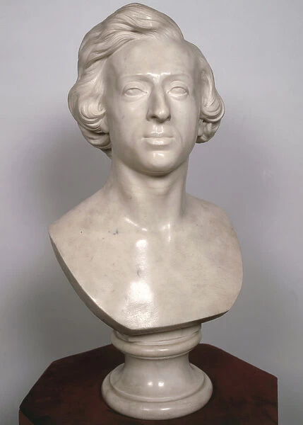 Bust of Frederic Chopin (1810-49), 1849 (marble)