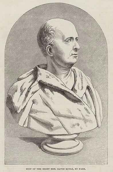 Bust of the Right Honourable David Boyle, by Park (engraving)