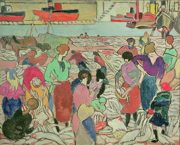 Buying Fish at Boulogne, 1926