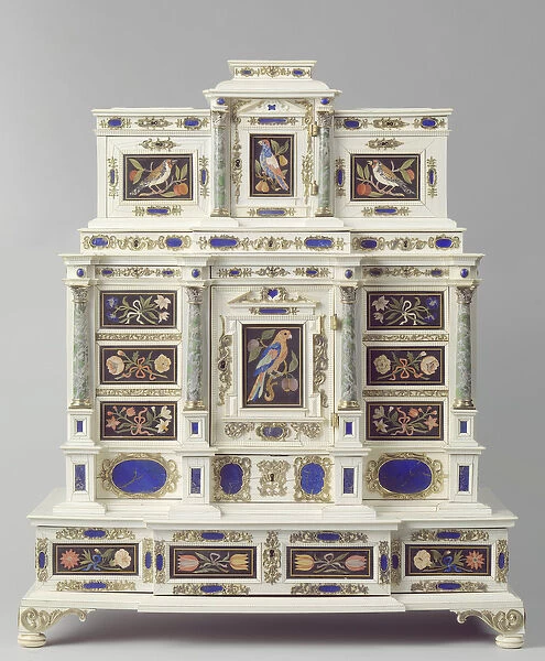 Cabinet made in Augsburg, c. 1660-70 (inlaid wood)