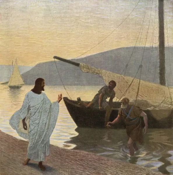 The calling of the apostles Peter and Andrew by Jesus #23666872
