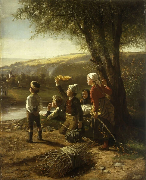 Calling for the Ferry, 1871 (oil on canvas)