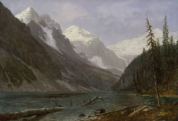 Canadian Rockies (Lake Louise), c. 1889 (oil on paper mounted to board)