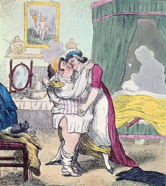 Caricature satirising the relationship of Charles James Fox and Elizabeth Armistead