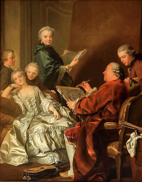 Carle Van Loo and his family, 1760 (oil on canvas)