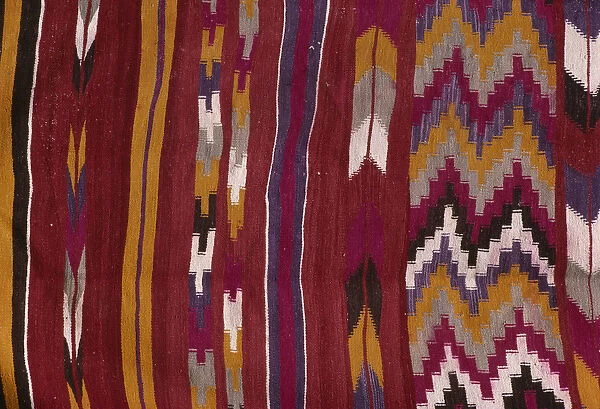 Carpet from the M zab valley, detail (wool)