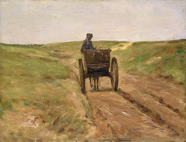 Cart in Katwijk, 1889 (oil on canvas)