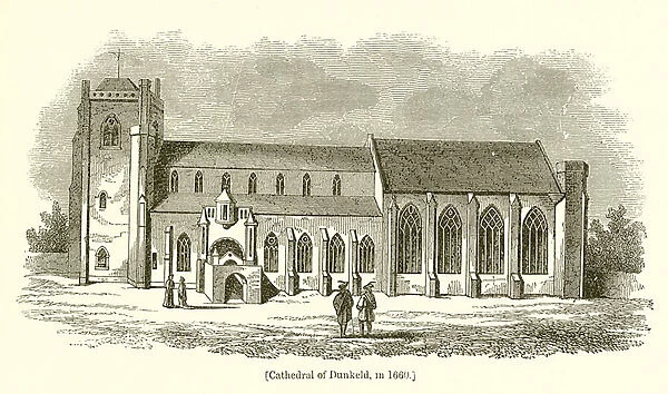 Cathedral of Dunkeld, in 1660 (engraving)