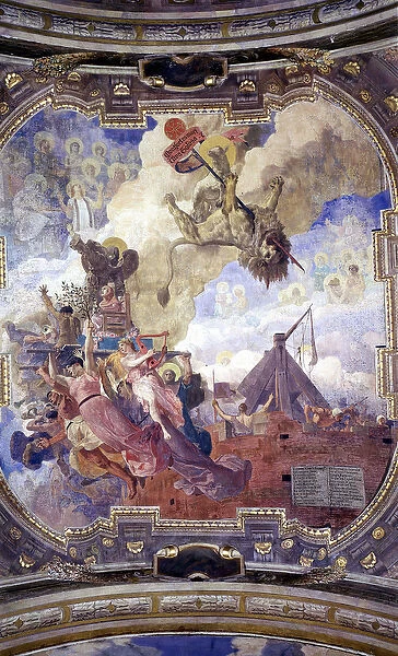 Ceiling of the Town Hall of Toulouse: Allegory of the death of Simon de Montfort by Jean