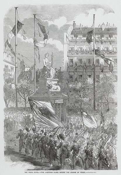 Celebrations for the end of the Franco-Austrian War, Paris (engraving)