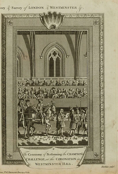 The ceremony of performing the Champions Challenge (engraving)