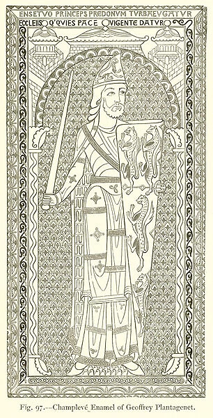 Champleve Enamel of Geoffrey Plantagenet (engraving)