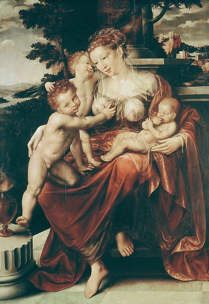 Charity, 1544-58 (oil on panel)