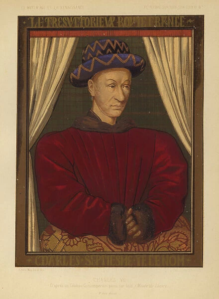Charles VII, King of France (chromolitho)