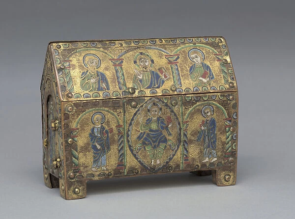 Chasse, 1200-1250 (copper, gilded, engraved, chased, champleve enamel, wood core)