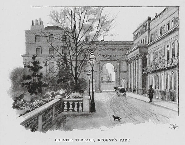 Chester Terrace, Regents Park (litho)