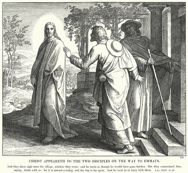 Christ Appeareth to the Two Disciples on the Way to Emmaus (engraving)