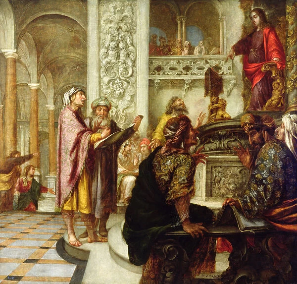 Christ Preaching in the Temple, 1686 (oil on canvas)